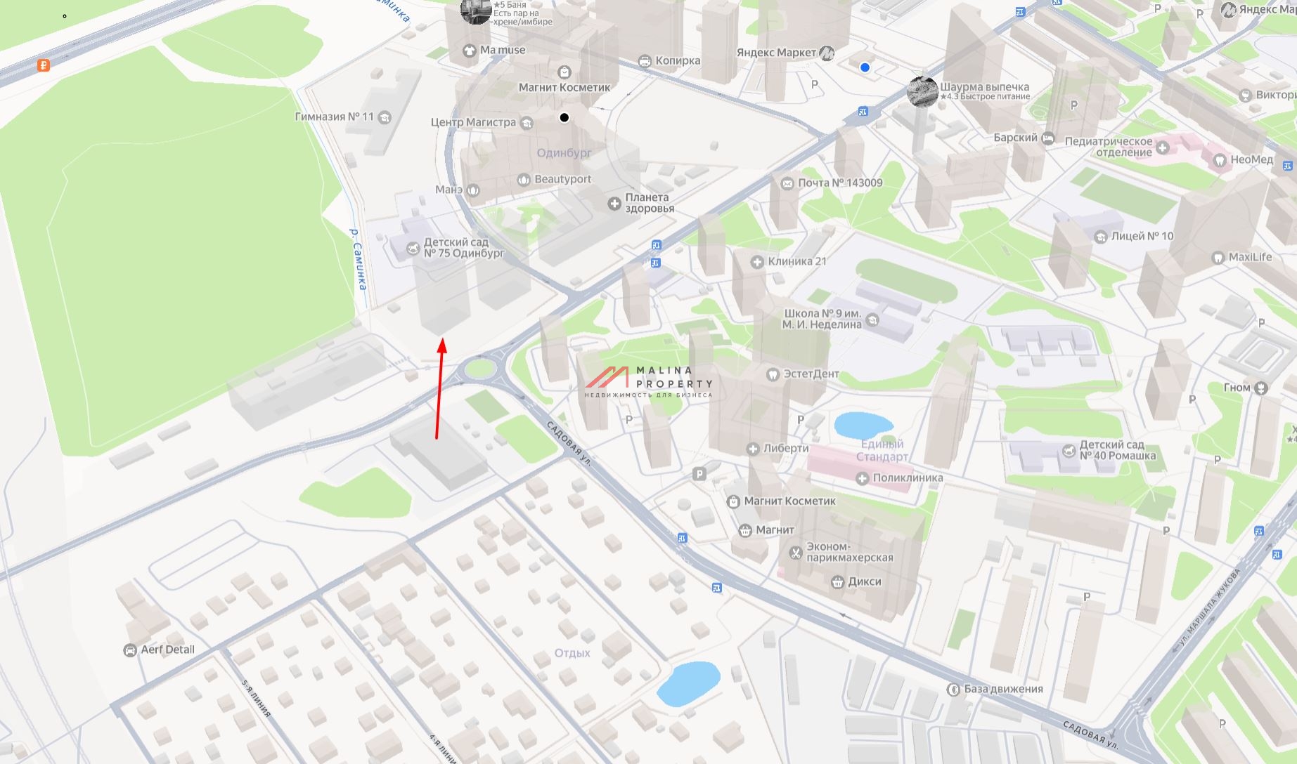 Аренда торгового помещения в ЖК "Одинбург"