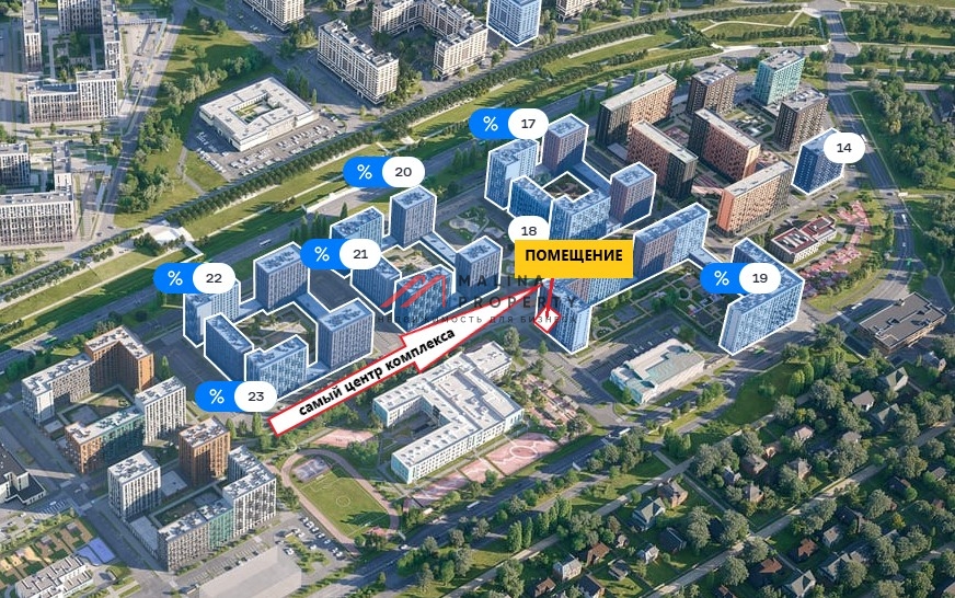 Аренда коммерческого помещения в ЖК "Остафьево" 