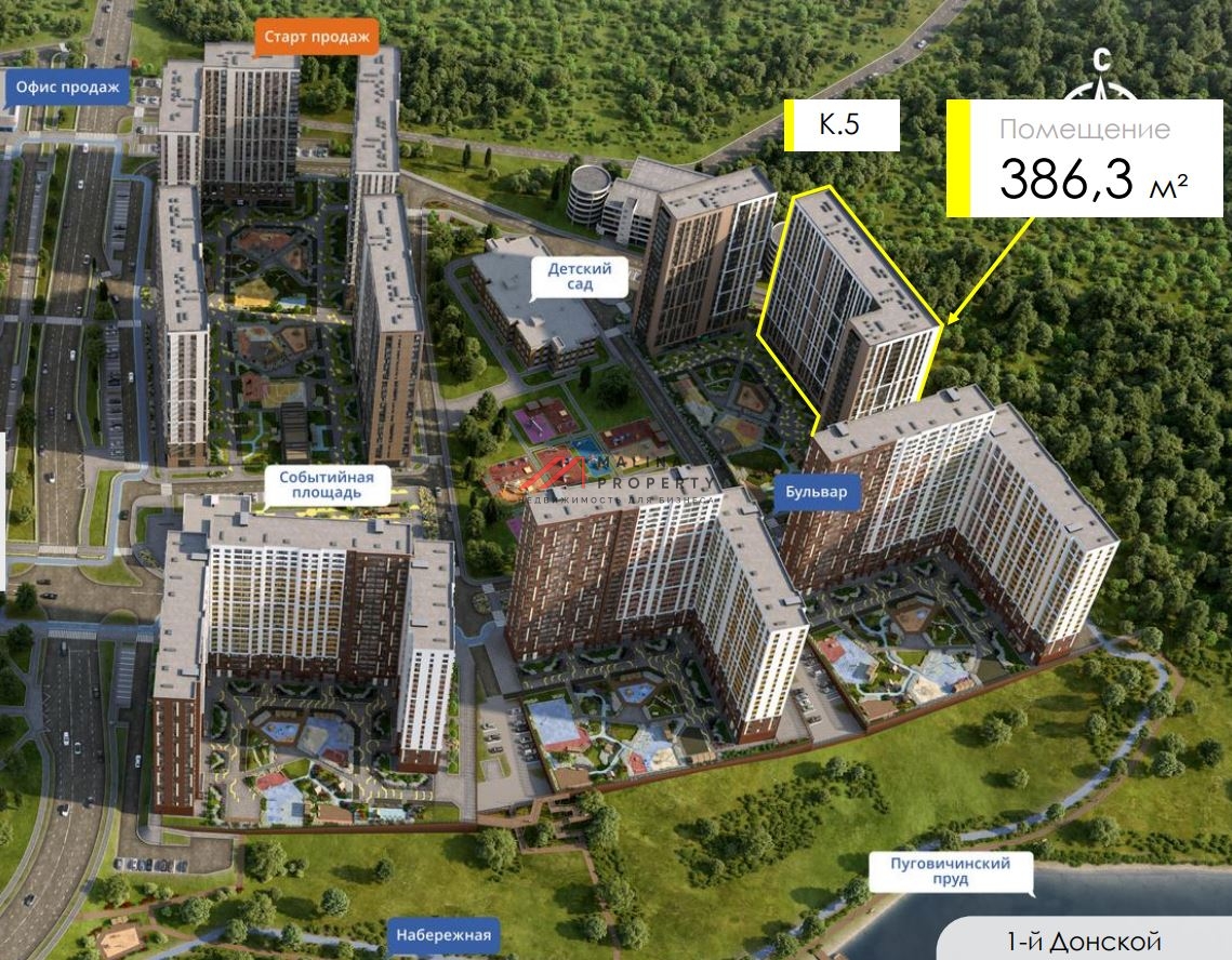 Продажа помещения под супермаркет в ЖК "1-й Донской" 