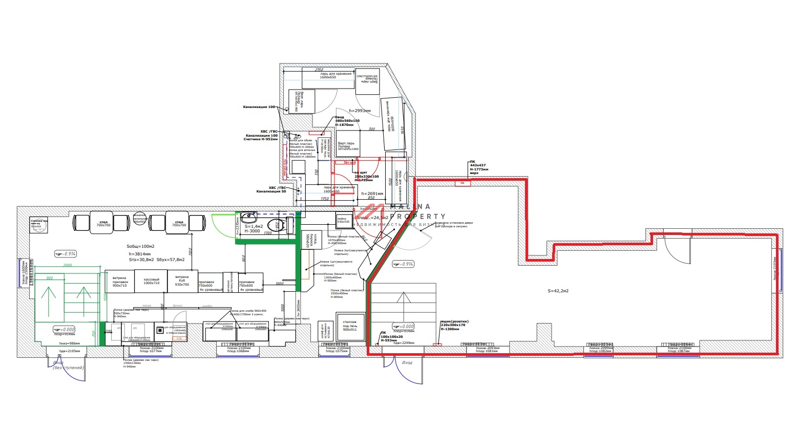 Аренда нежилого помещения  в ЖК "Тетрис"