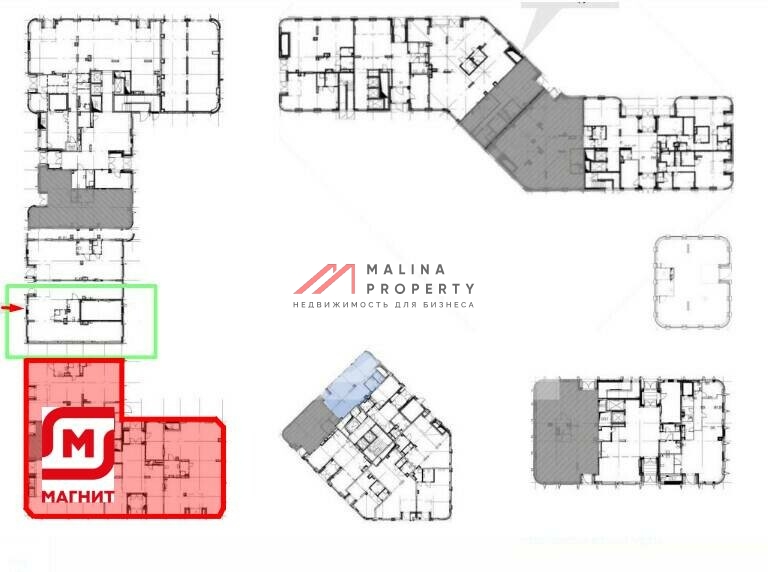 Продажа помещения рядом с супермаркетом в ЖК "Shagal"