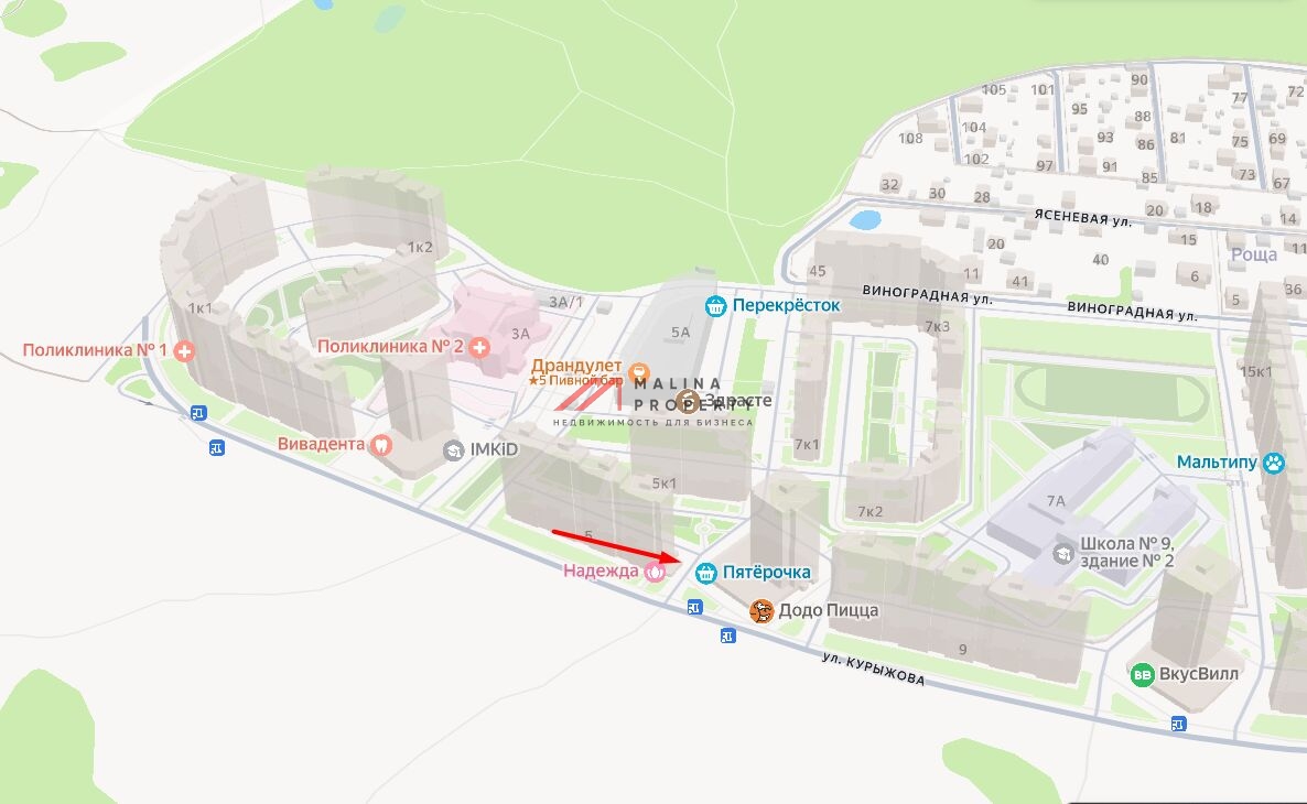 Продажа помещения с магазином Пятёрочка