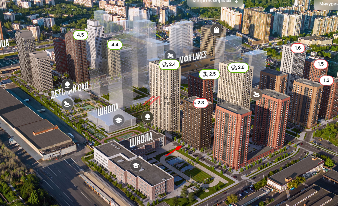 Аренда торгового помещения в ЖК Мичуринский парк