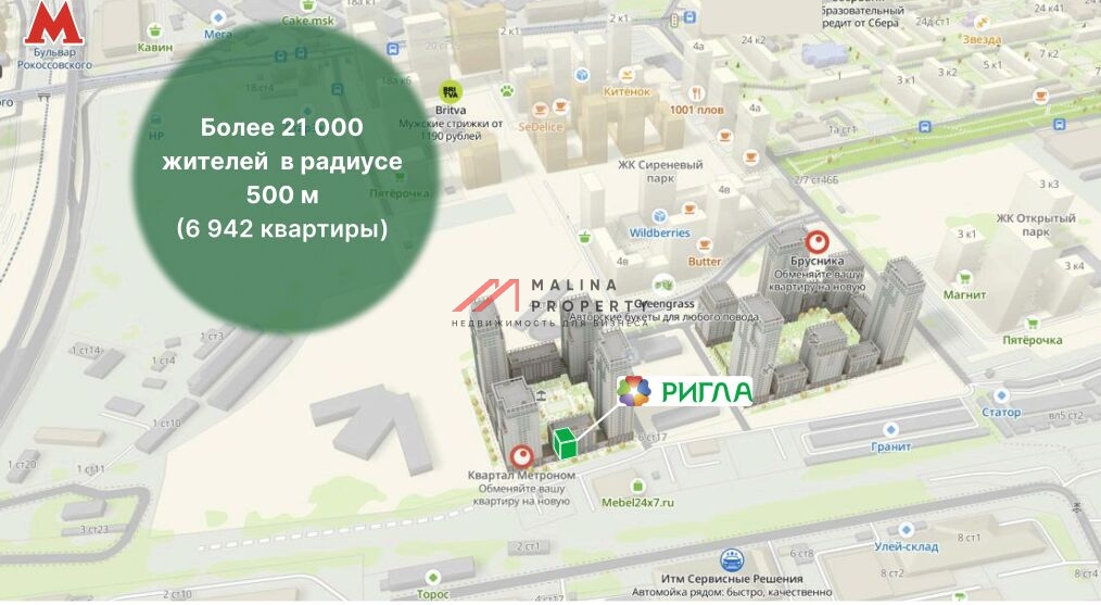 Продажа торгового помещения с аптекой Ригла