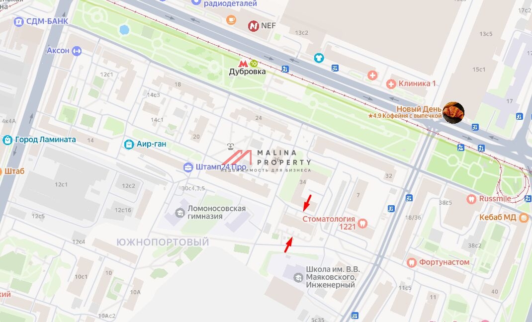 Аренда торгового помещения рядом с метро Дубровка