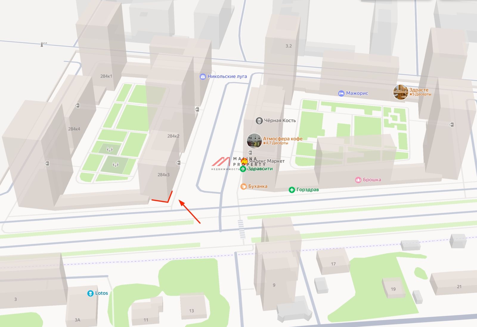 Аренда торгового помещения в ЖК "Никольские луга" 