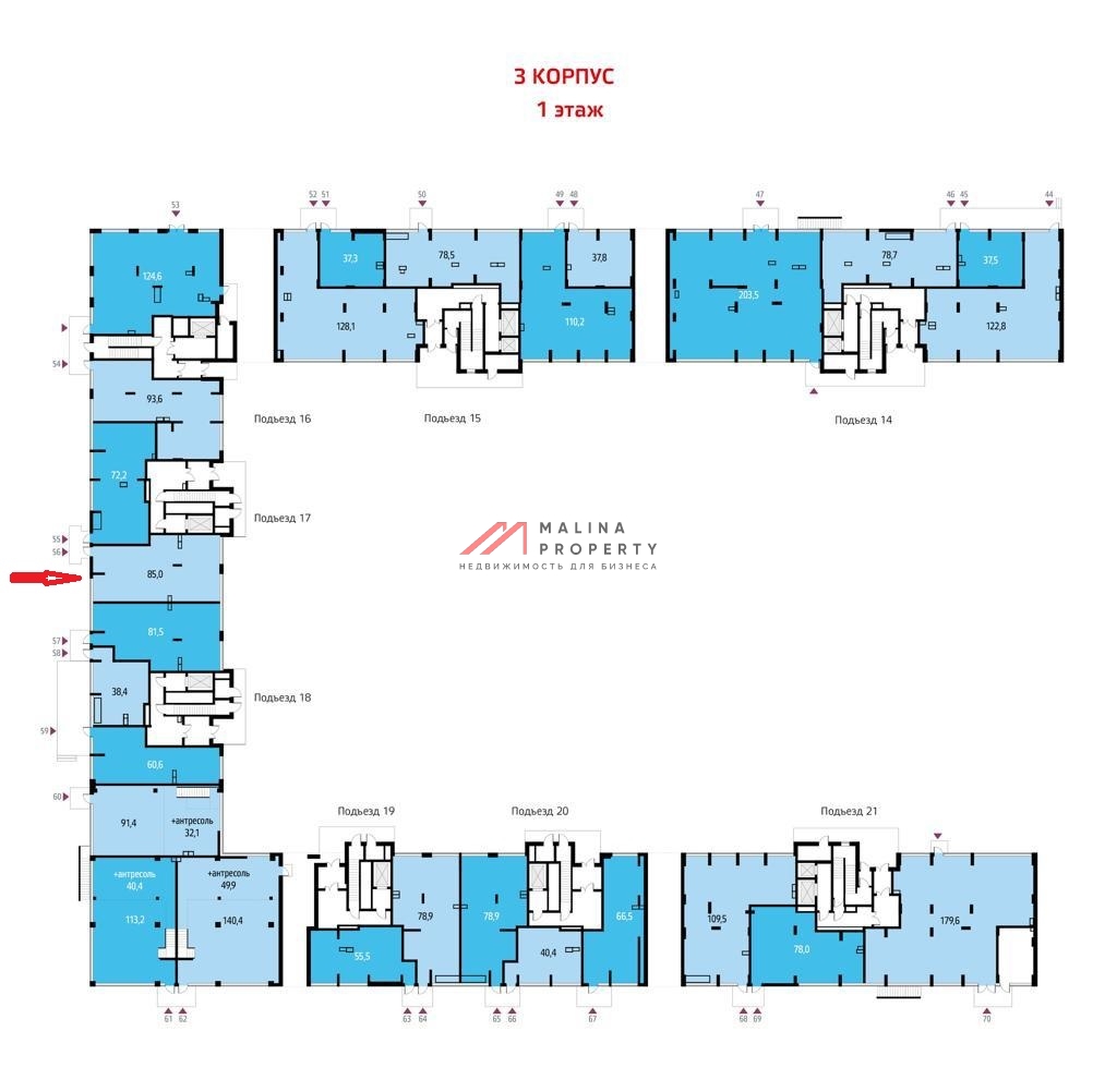 Аренда торгового помещения в ЖК "Заречный" 