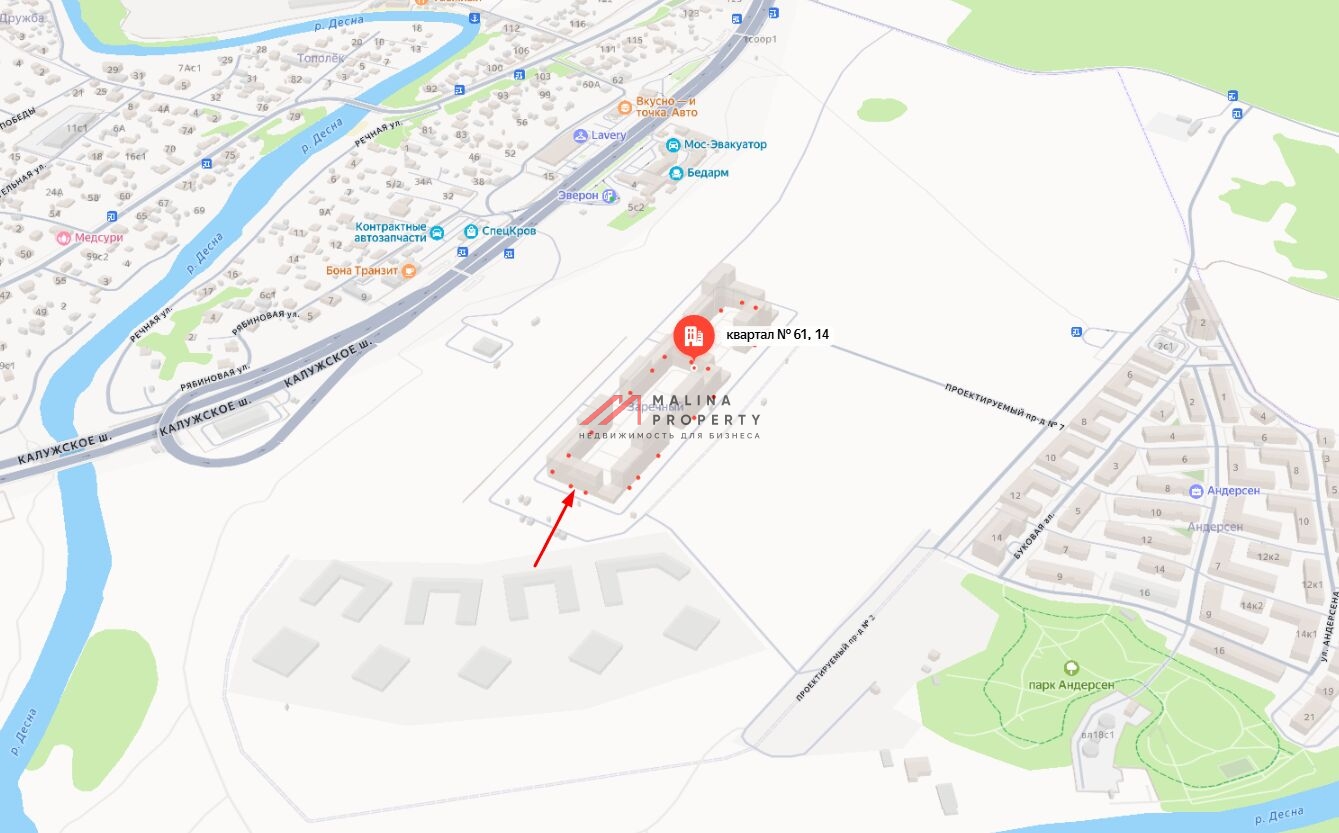 Аренда торгового помещения в ЖК "Заречный" 