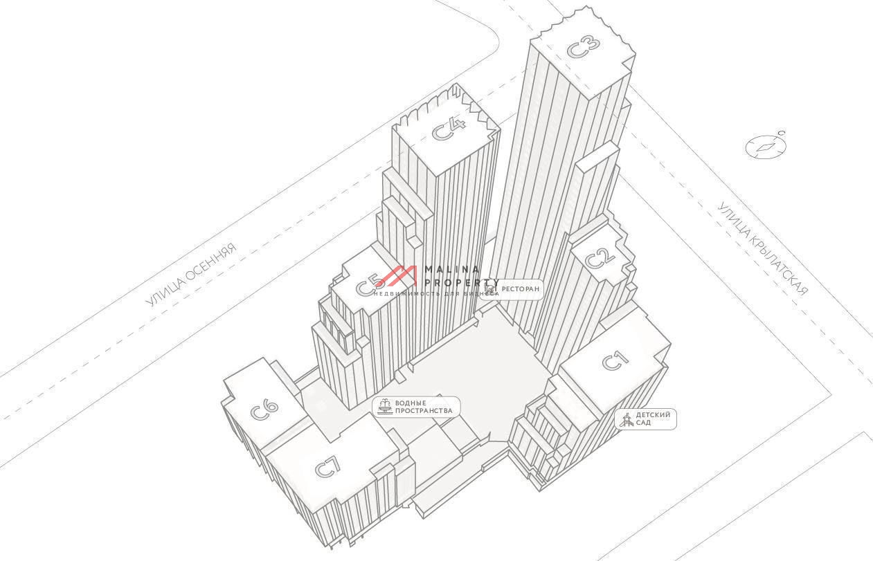 Продажа торгового помещения в клубном квартале "Крылатская 33" 