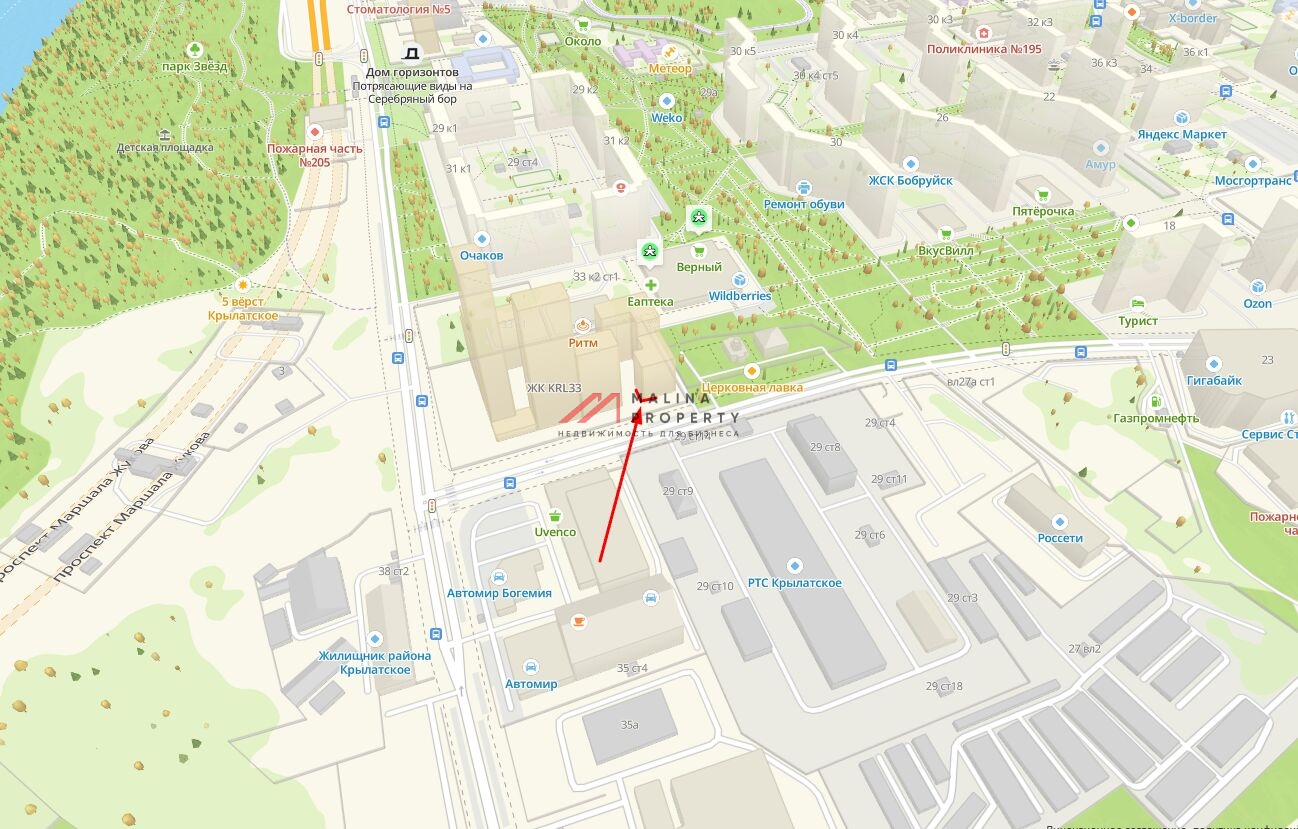 Продажа торгового помещения в клубном квартале "Крылатская 33" 