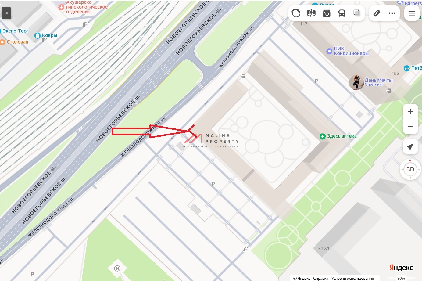 Аренда нежилого помещения в ЖК "Белая Дача Парк"