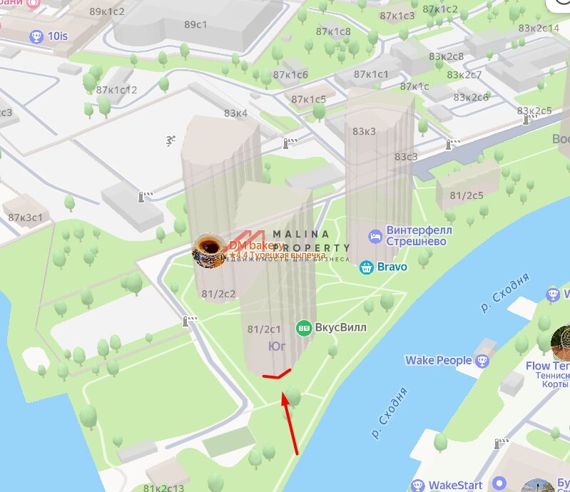 Помещение торгового помещения в ЖК "level Стрешнево"