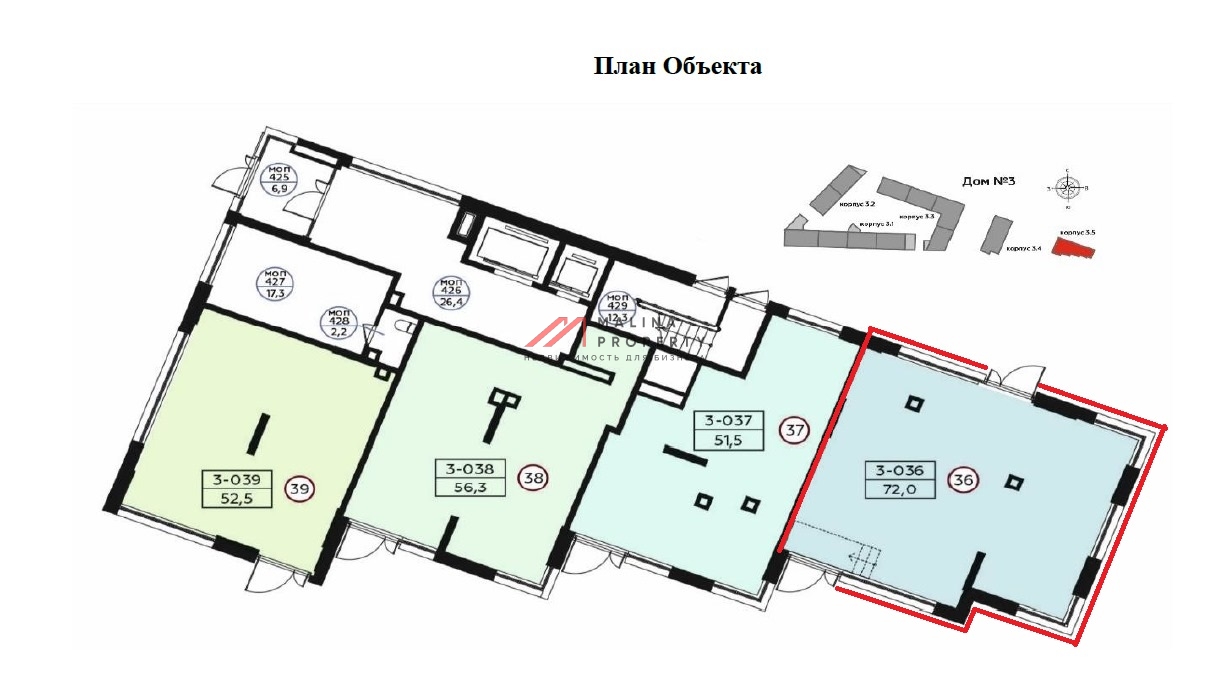 Аренда торгового помещения в ЖК "Родные кварталы"