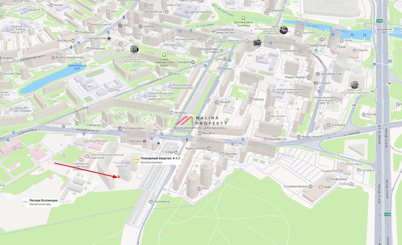 Продажа торгового помещения в ЖК "Планерный Квартал" 