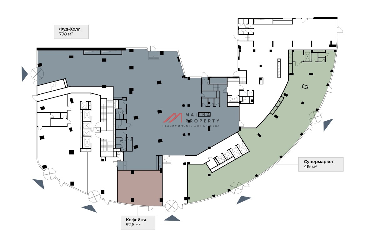 Продажа помещения под супермаркет в Сити Строгино