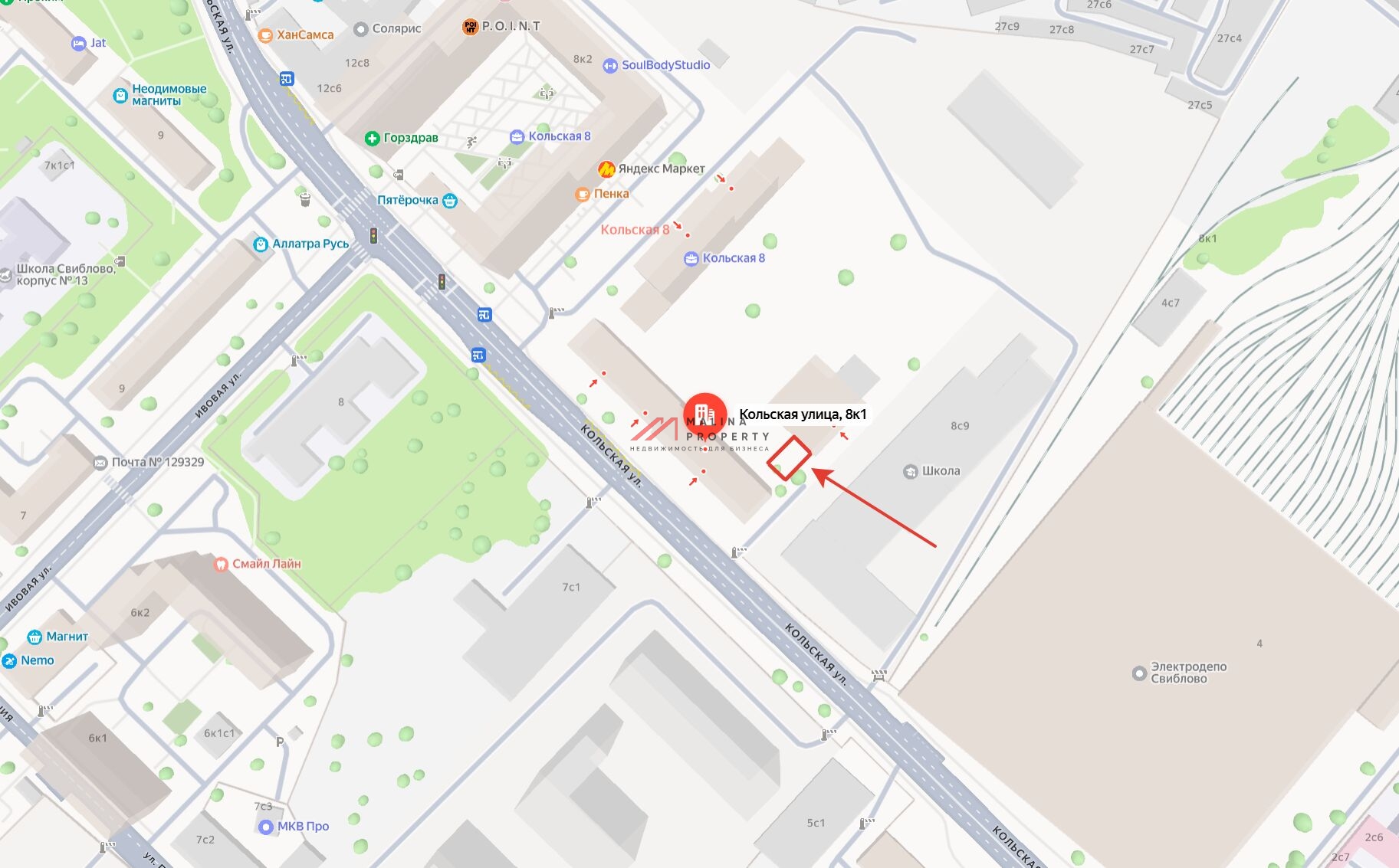 Аренда торгового помещения в ЖК "Кольская 8"