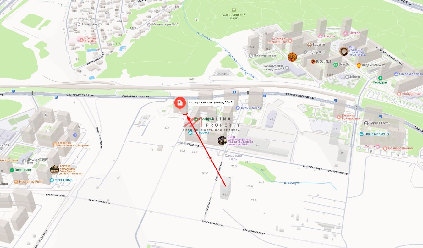 Продажа помещения с арендатором "Дикси GO" ЖК «Саларьево парк»