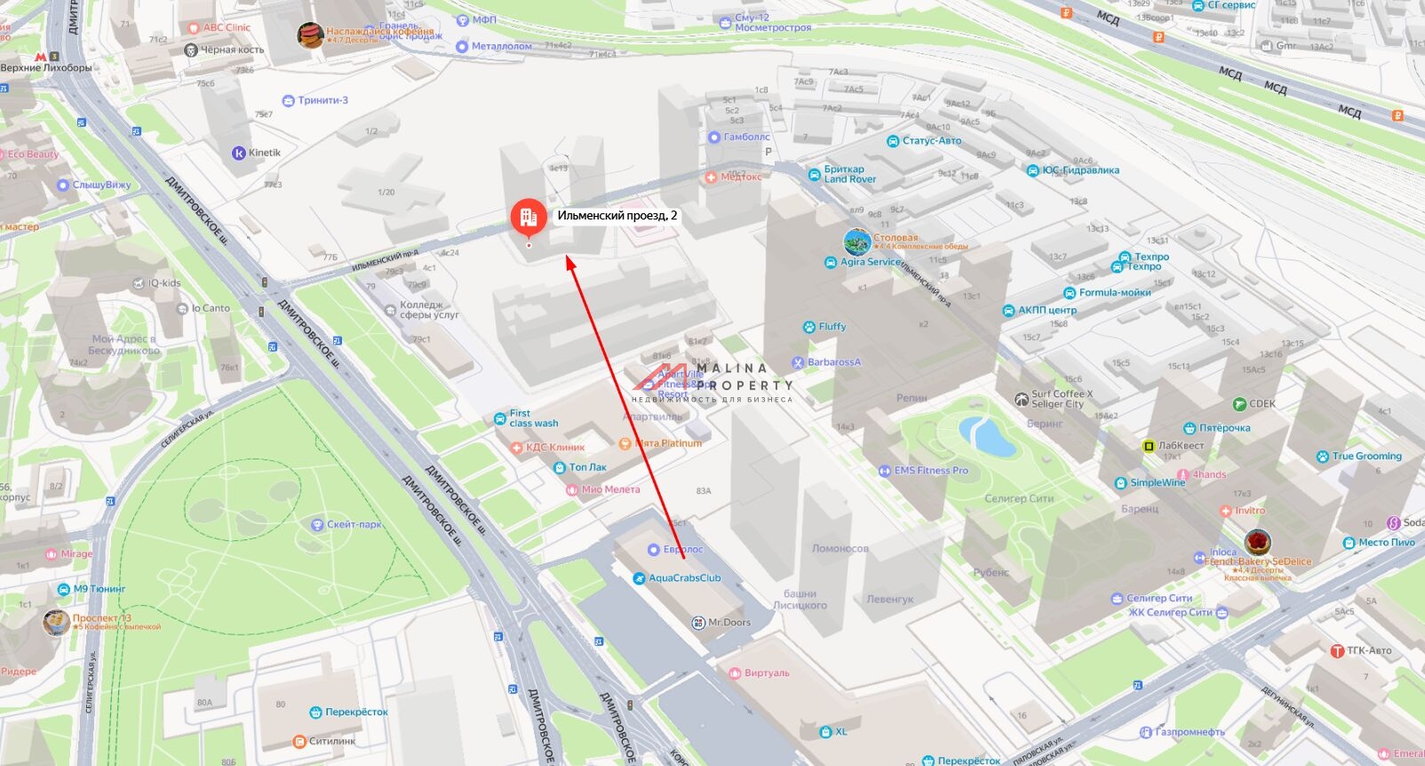 Аренда торгового помещения в ЖК "Дмитровское небо"