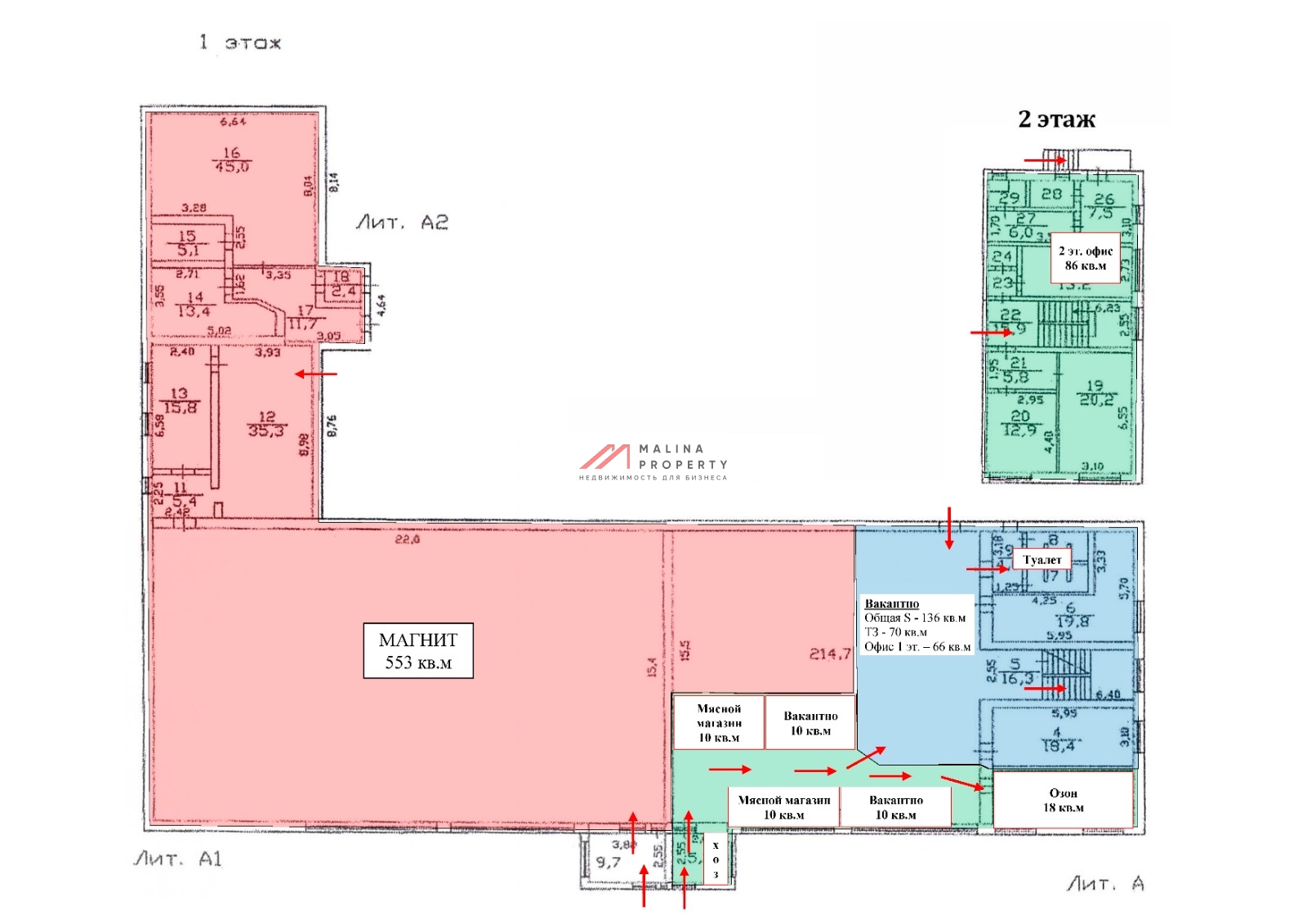 Продажа торгового здания с супермаркетом "Магнит"