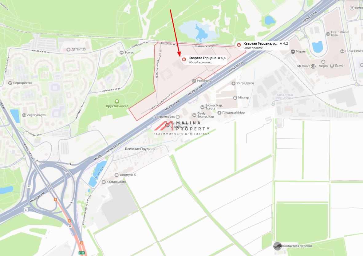 Продажа торгового помещения в ЖК "Квартал Герцена" 
