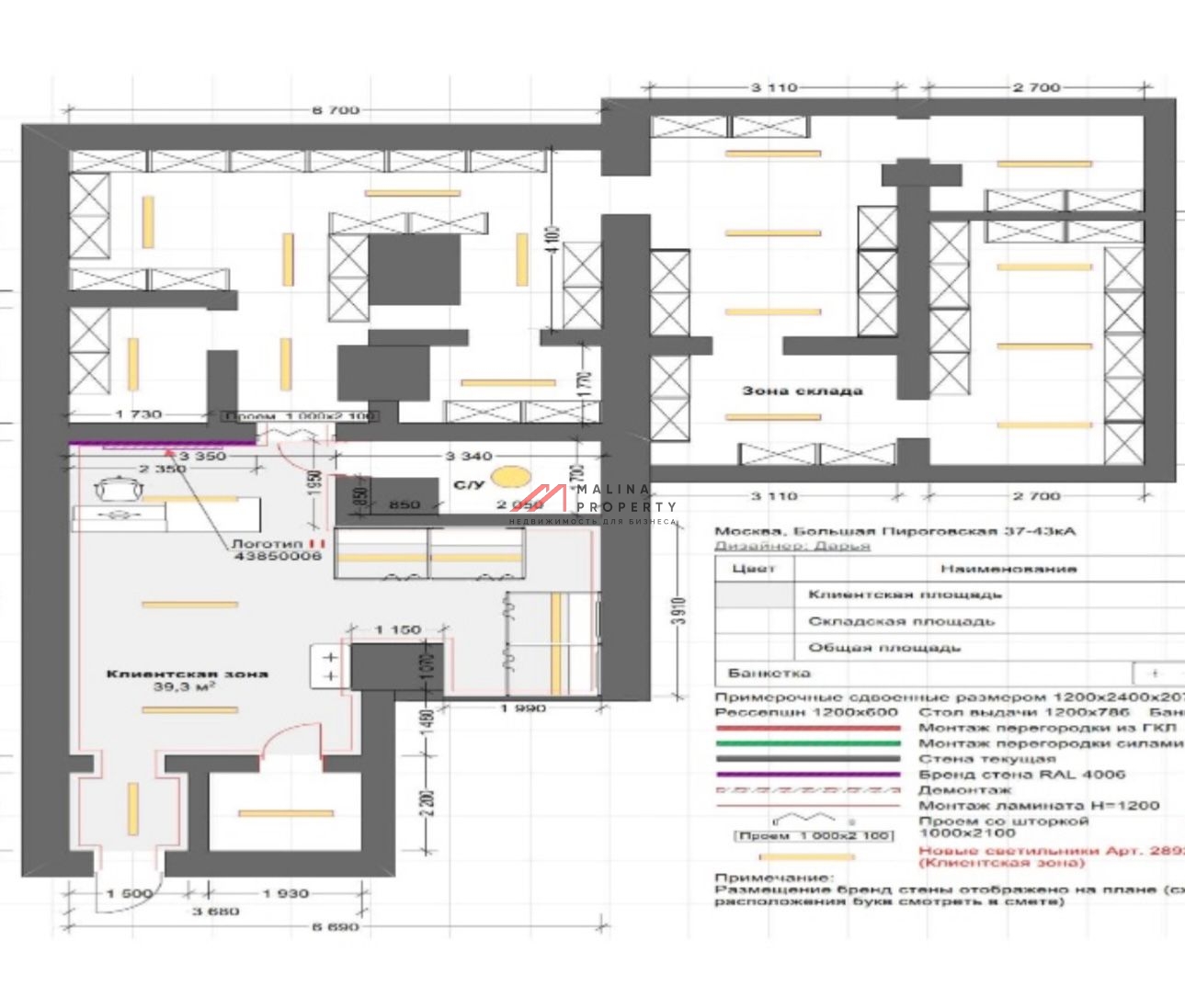 Торговое помещение с арендатором  в Хамовниках