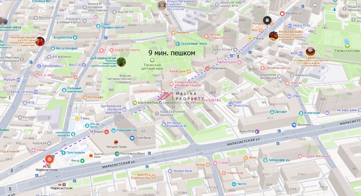 Аренда торгового помещения на Таганской улице