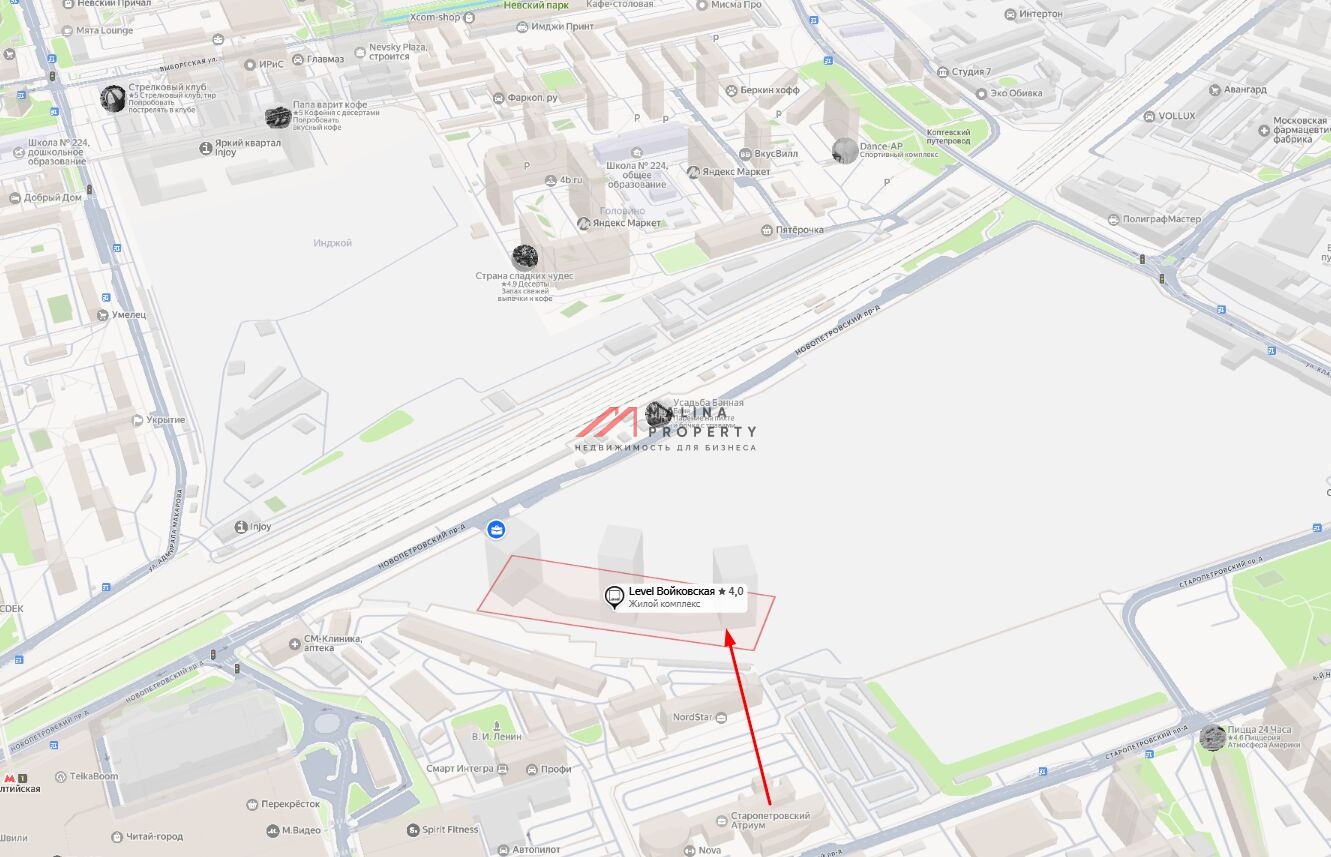 Продажа торгового помещения в ЖК "Level Войковская" 