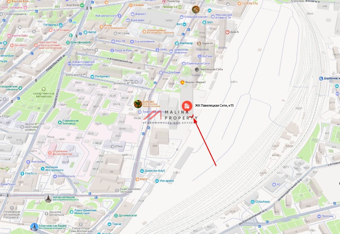 Продажа торгового помещения в ЖК "Павелецкая Сити"