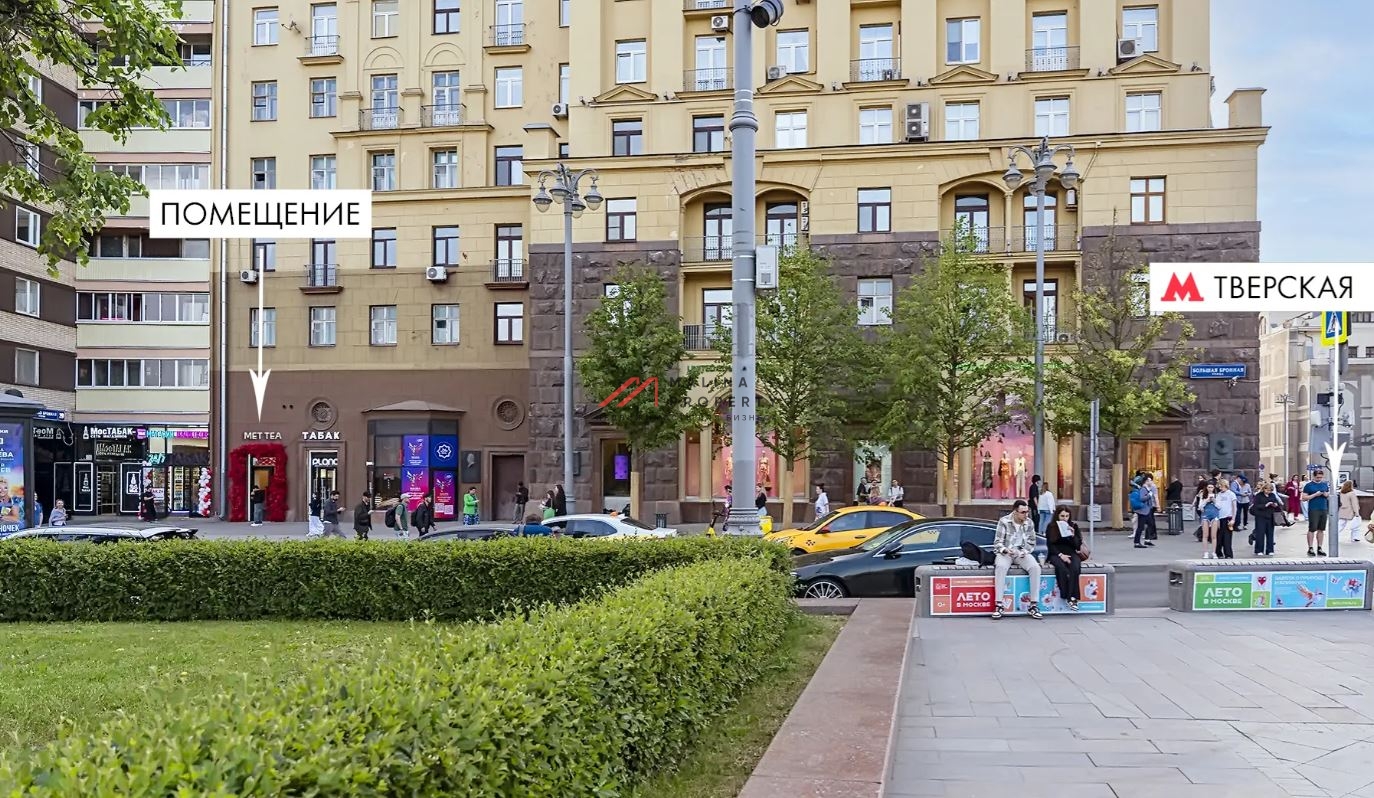 Продажа помещения с арендатором у метро Тверская