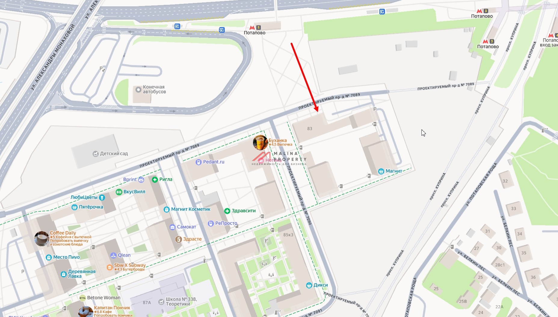 Продажа торгового помещения в ЖК "Бунинские Луга"