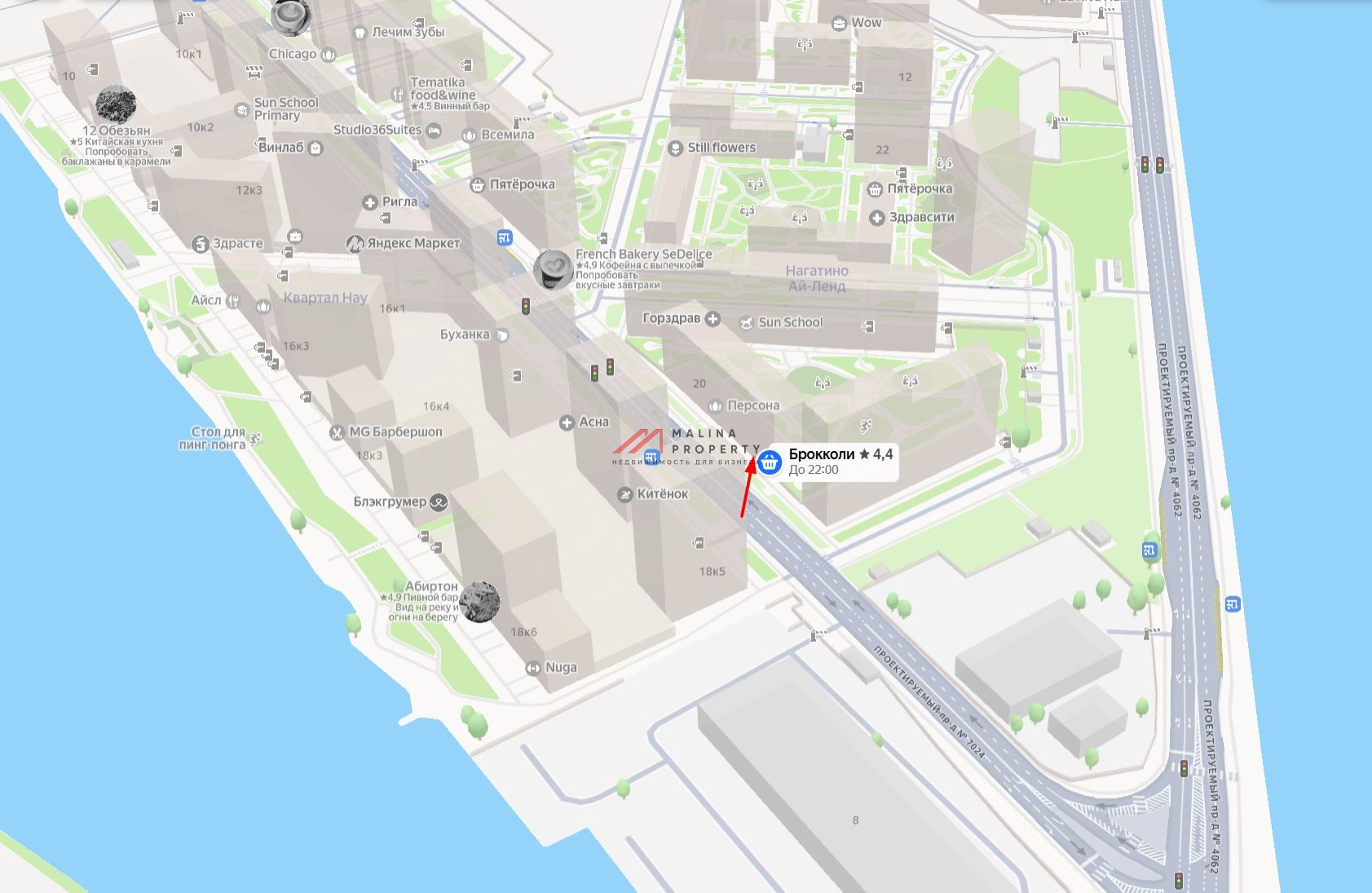 Аренда торгового помещения в ЖК "Nagatinoi i-Land"