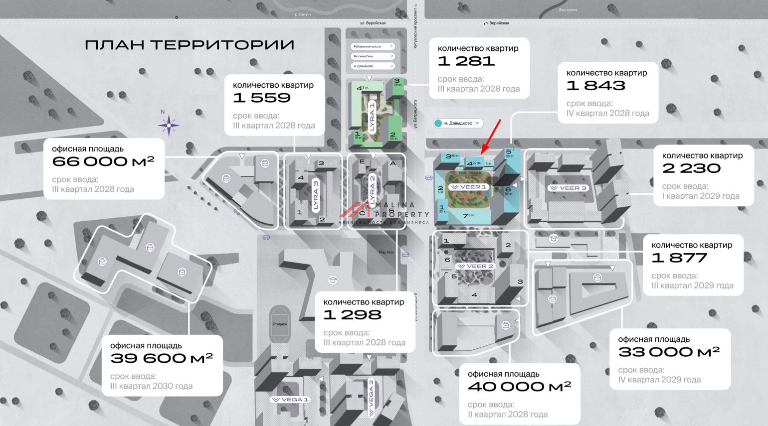 Продажа торгового помещения в ЖК "Veer 1 - Indigo"