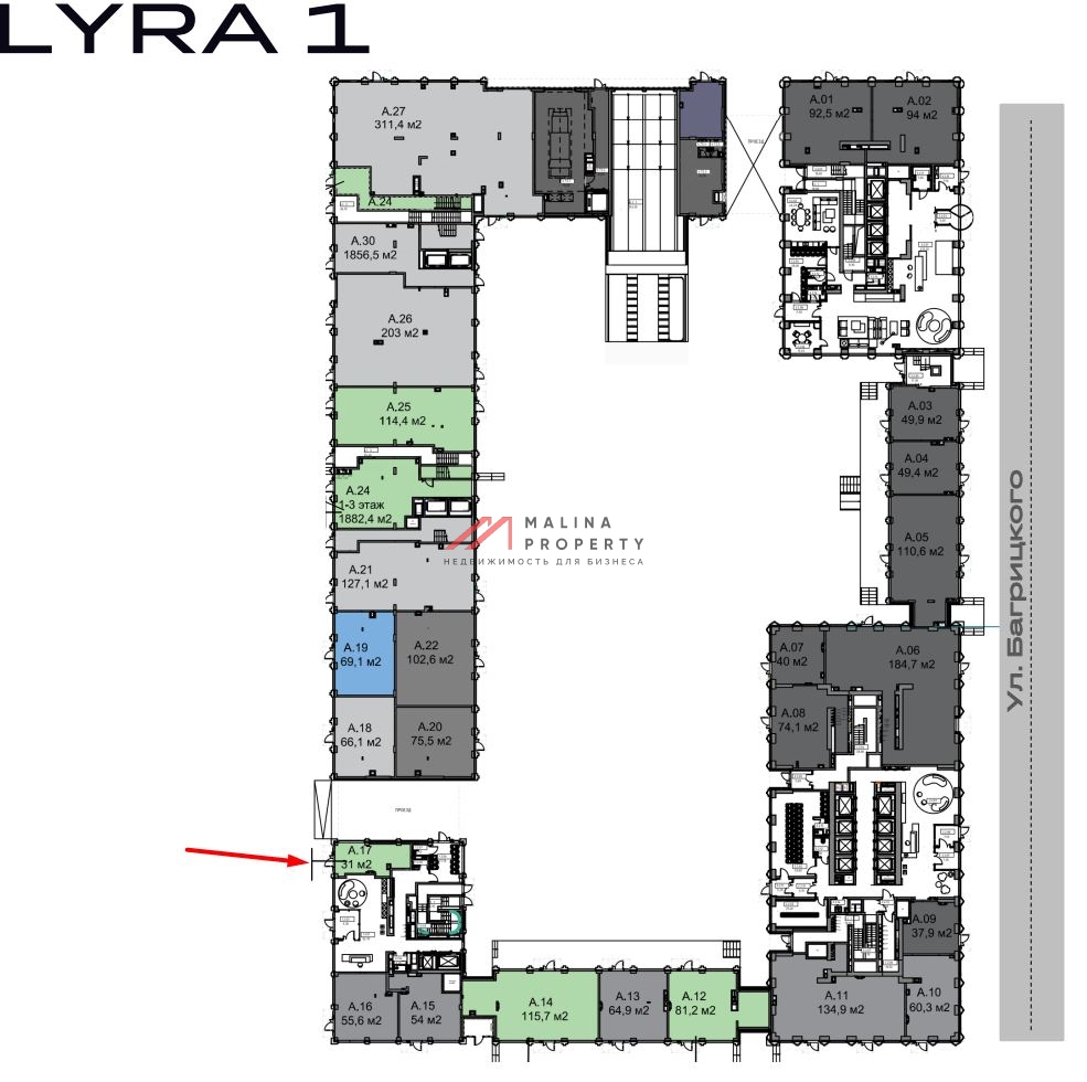 Продажа торгового помещения в ЖК "Veer - Lyra 1"