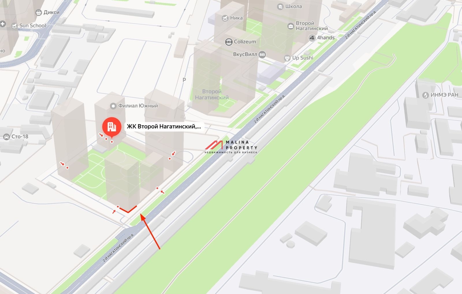 Продажа торгового помещения в ЖК "2-й Нагатинский"