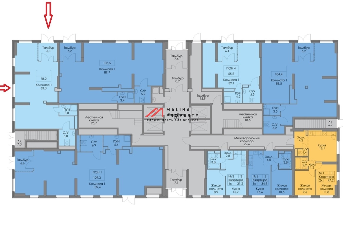 Продажа помещения с арендатором в ЖК "Бусиновский парк" 