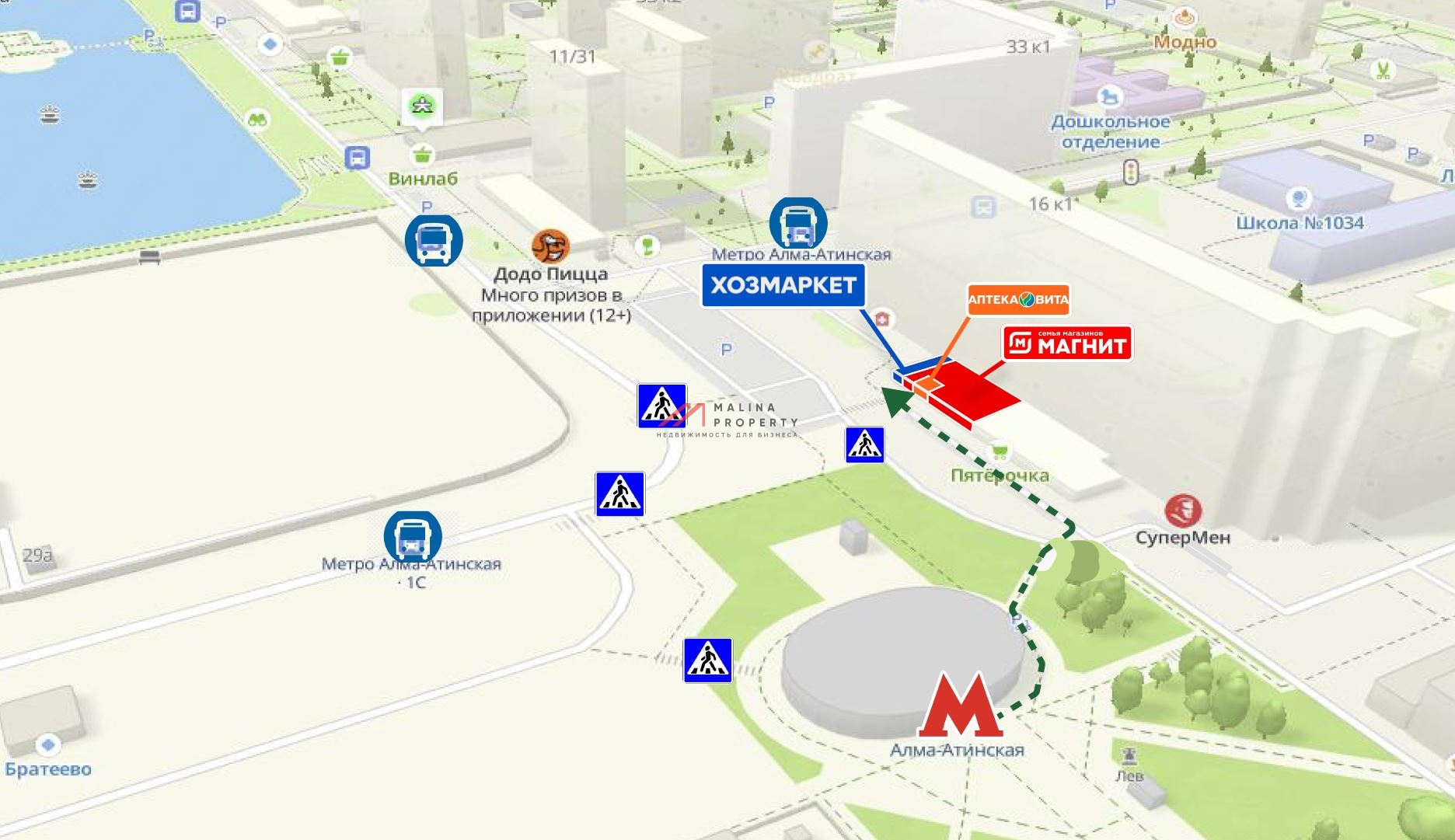 Продажа помещения с арендатором у метро Алма-Атинская