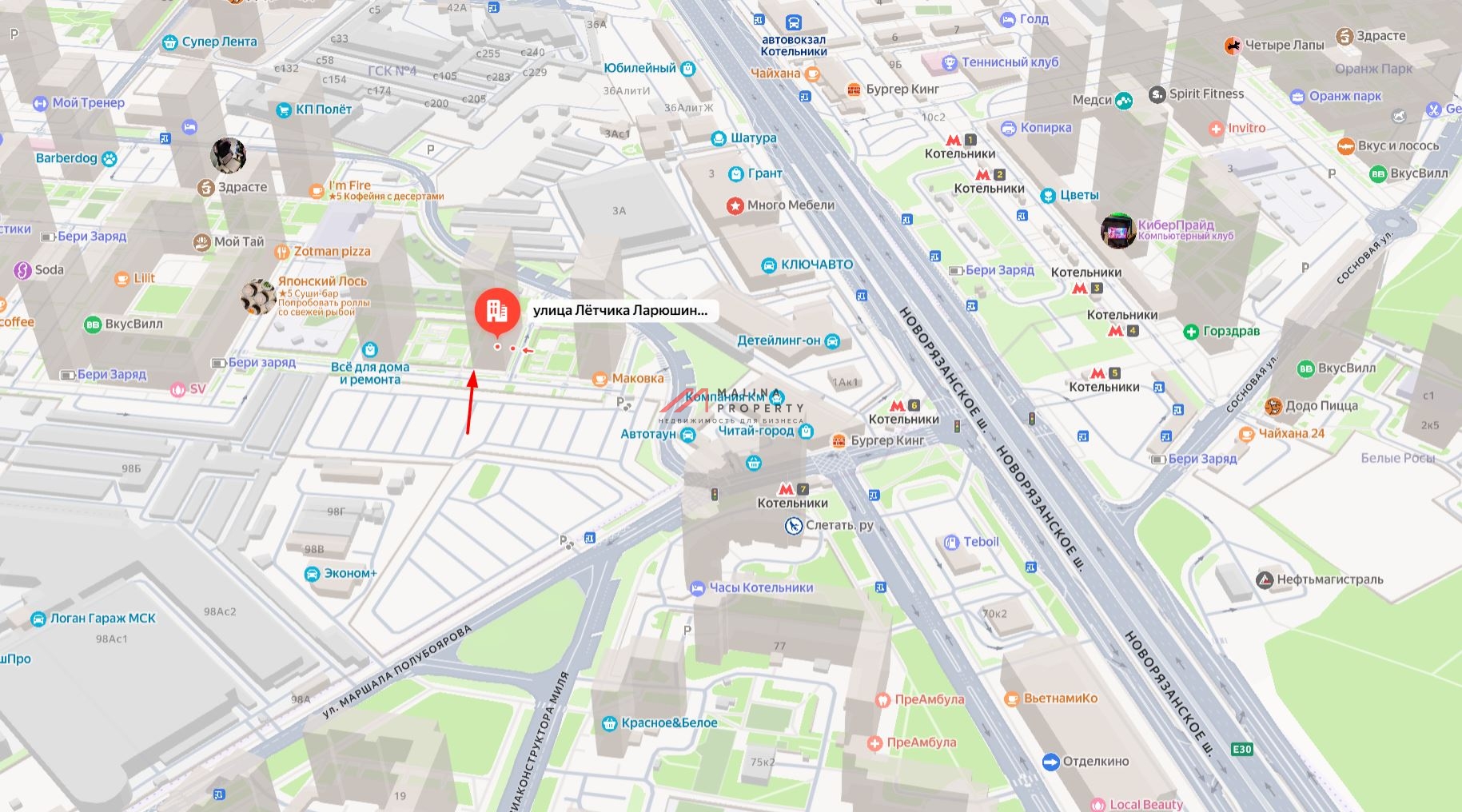 Аренда торгового помещения  в ЖК "Жулебино парк"