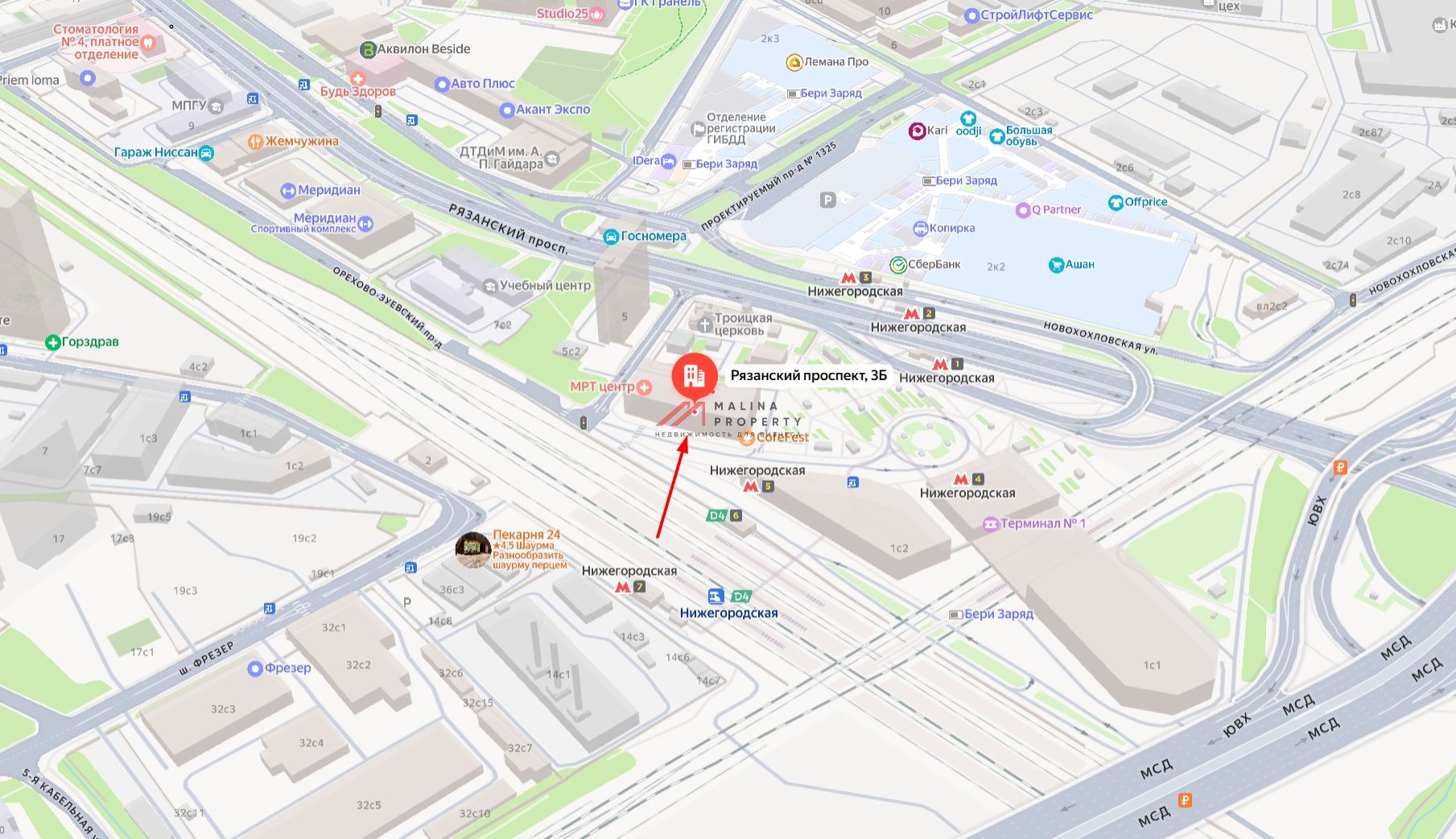 Продажа помещения с арендатором аптека у м. Нижегородская