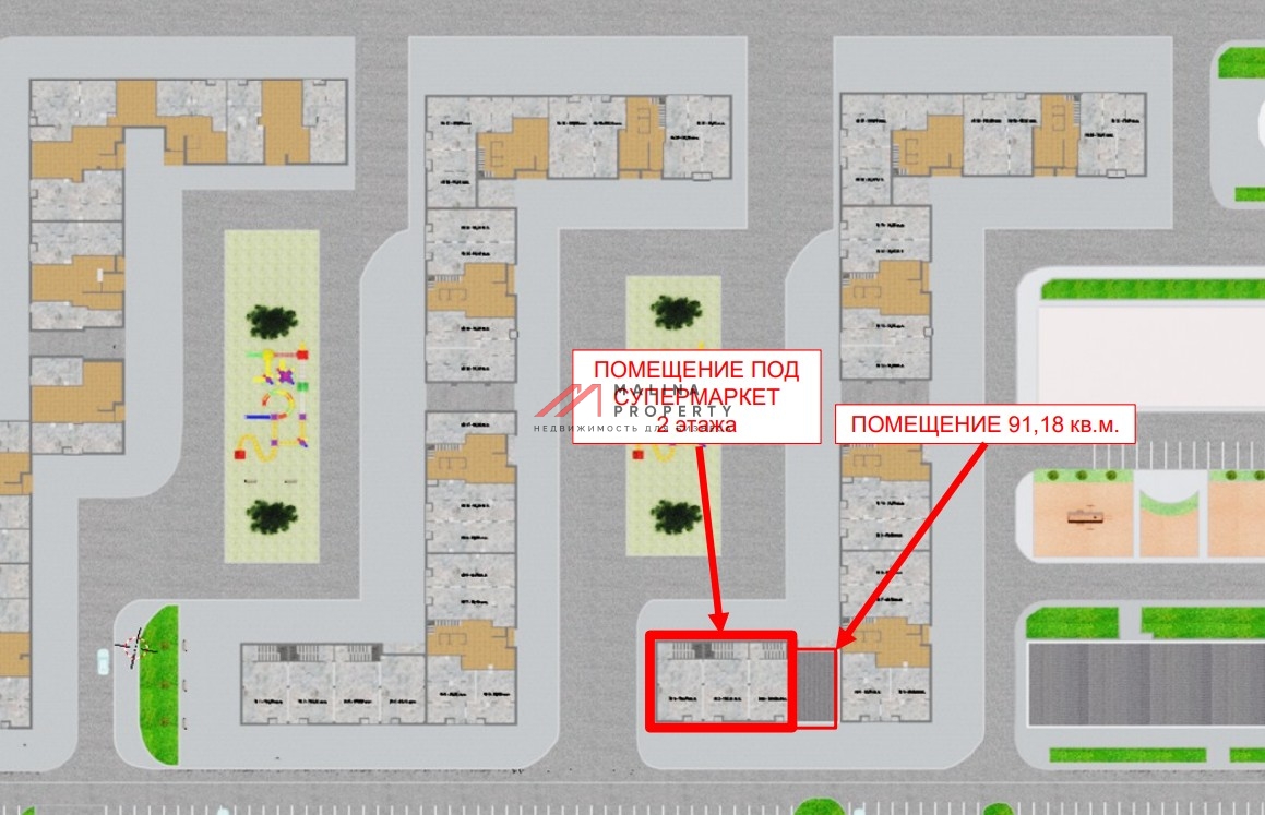 Продажа коммерческого помещения под супермаркет в Новотомилино