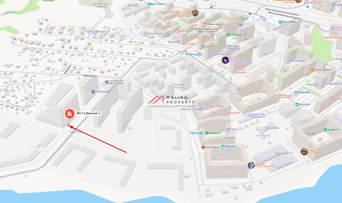 Аренда торгового помещения в ЖК "1-й Донской" 