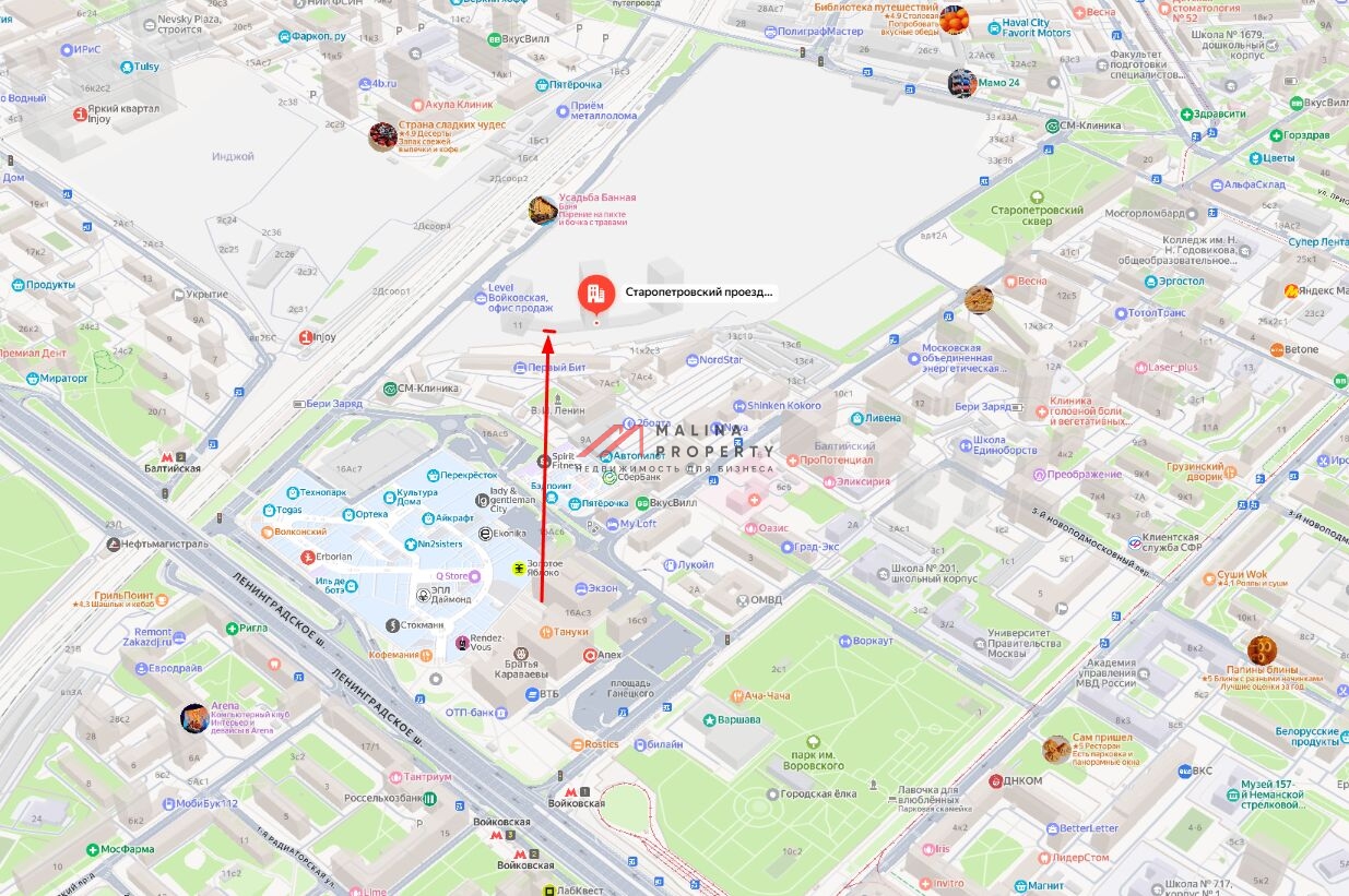 Продажа торгового помещения в ЖК "Level Войковская" 