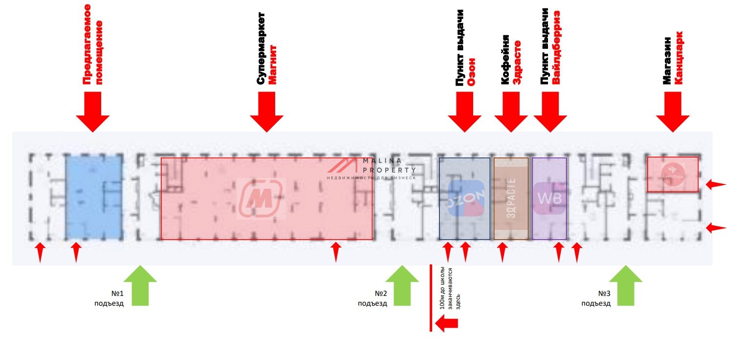 Аренда торгового помещения в ЖК "Алхимово"