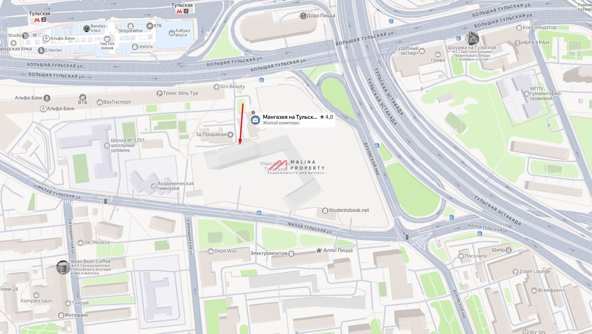 Продажа коммерческого помещения в ЖК "Мангазея на Тульской"