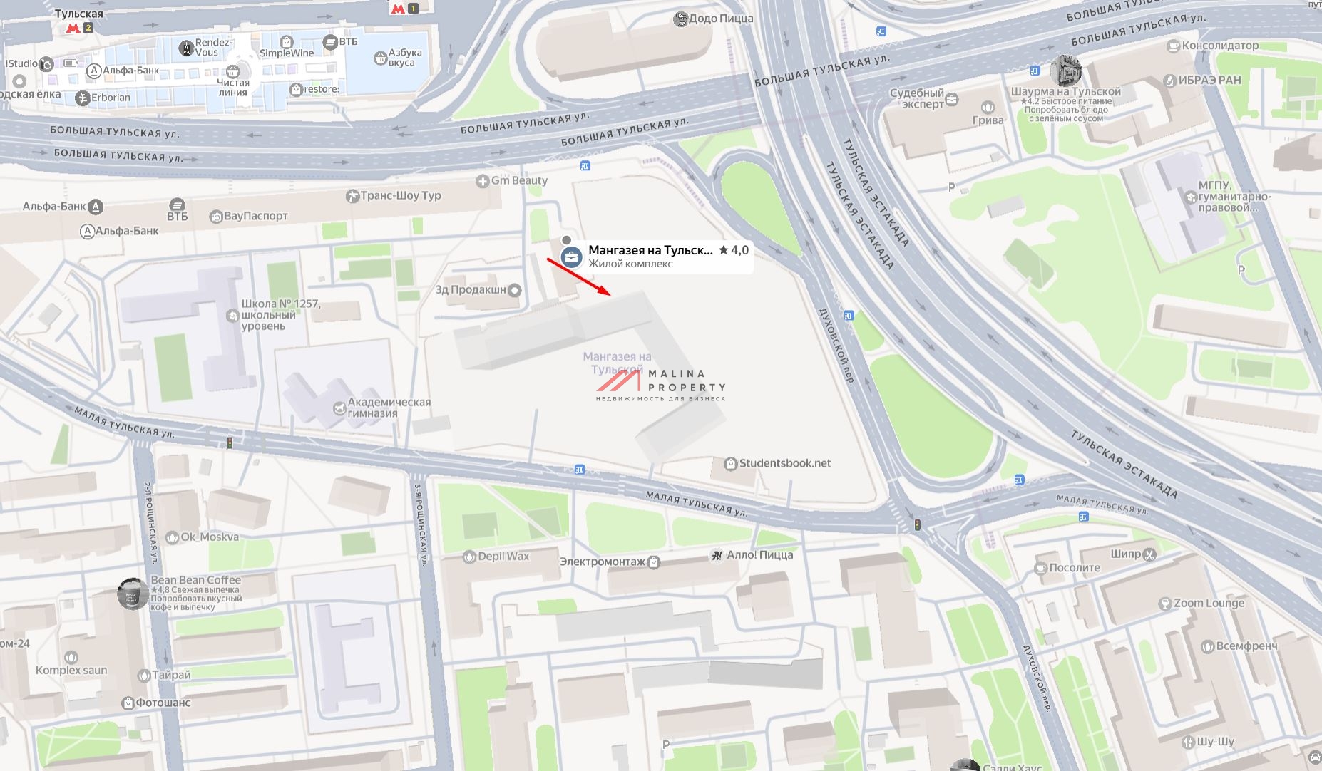 Продажа коммерческого помещения в ЖК "Мангазея на Тульской"