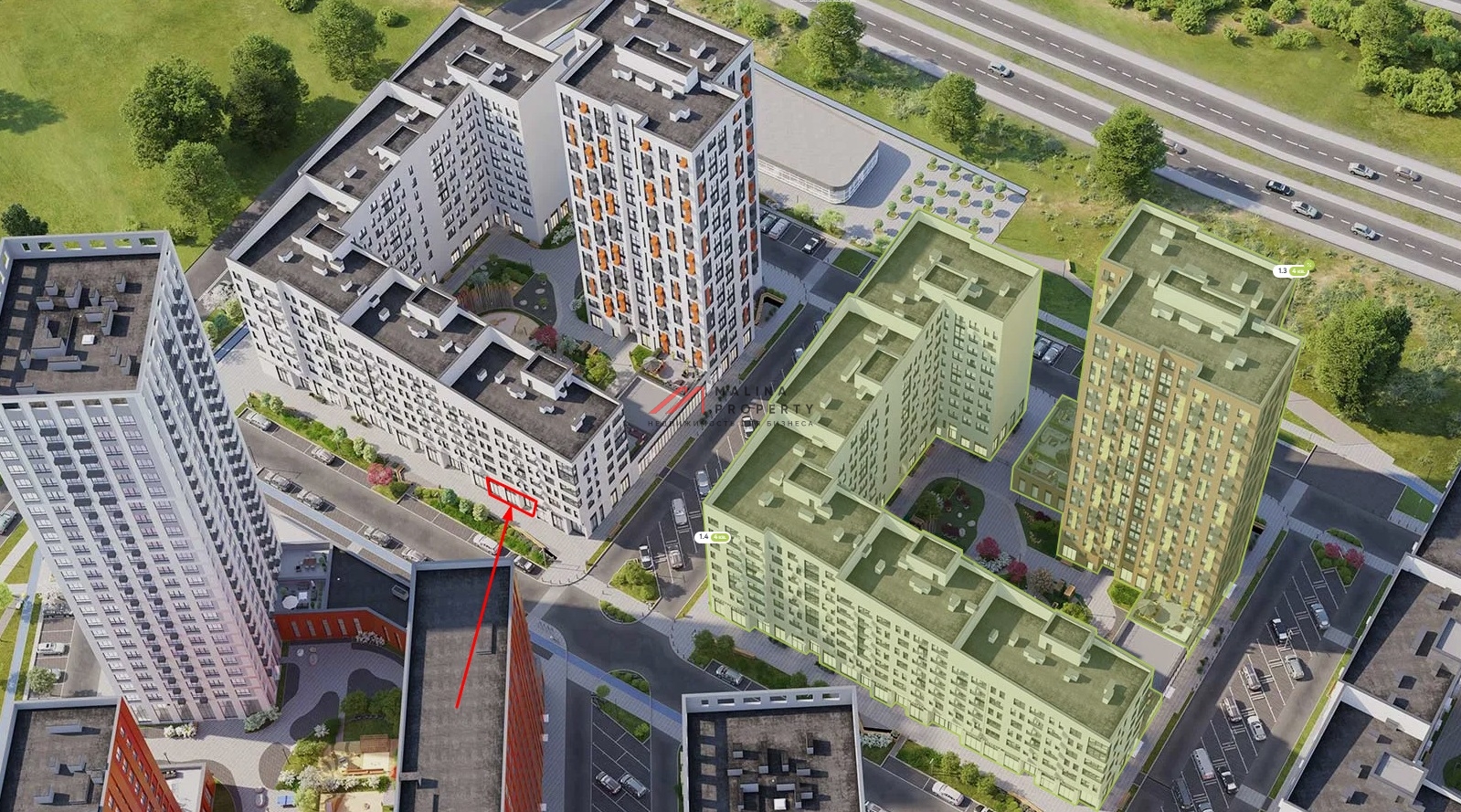 Продажа торгового помещения в ЖК "Дзен кварталы"