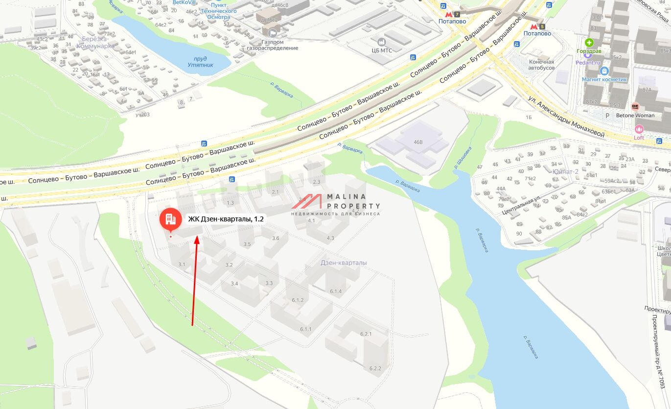 Продажа торгового помещения в ЖК "Дзен кварталы"