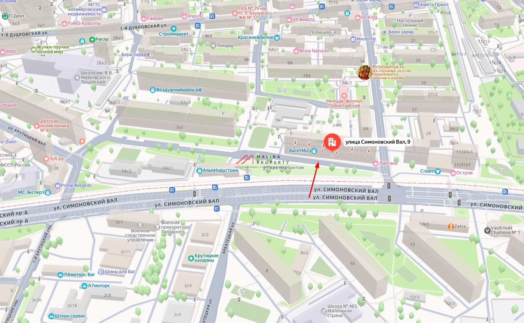 Продажа торгового помещения на Симоновском Вале