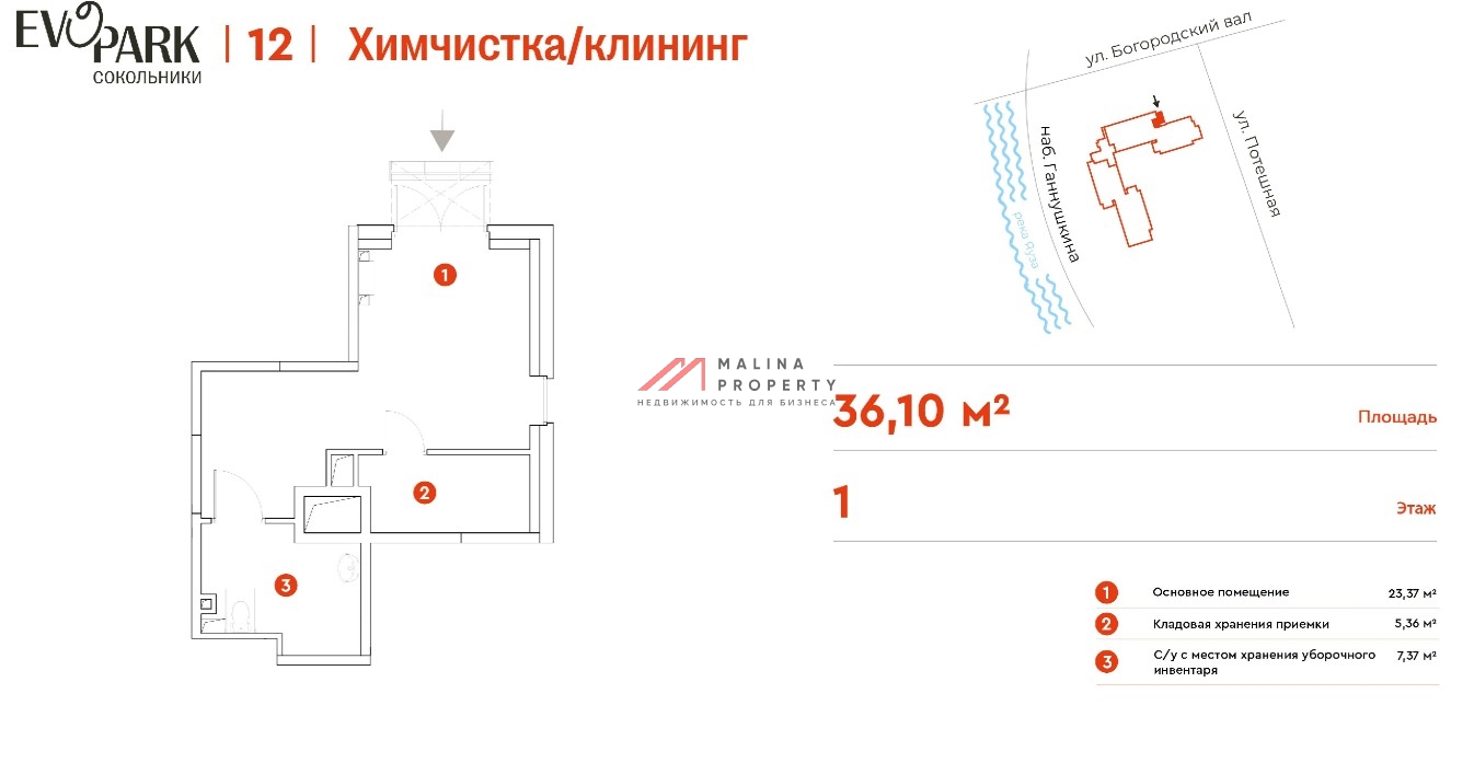 Продажа помещения в жилом комплексе EVOPARK Сокольники