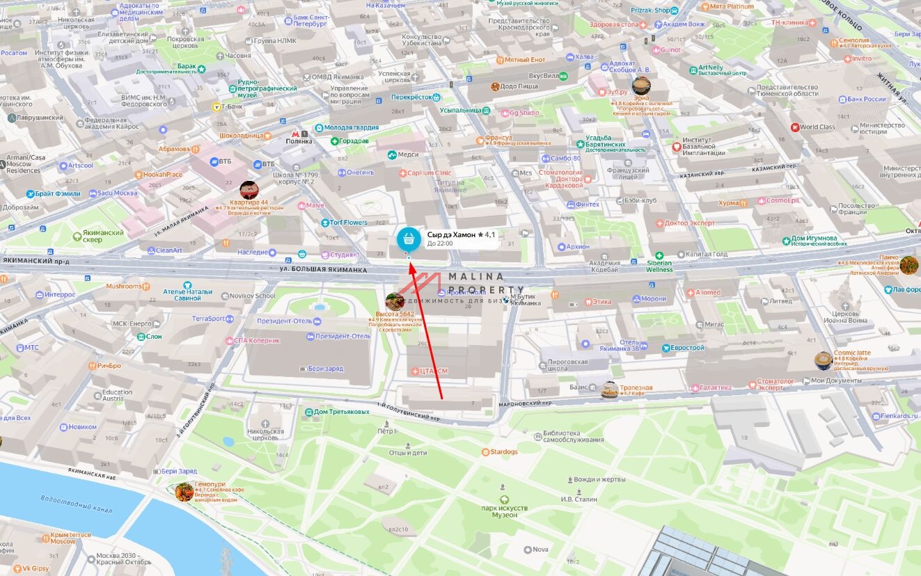 Продажа помещения на Большой Якиманке 