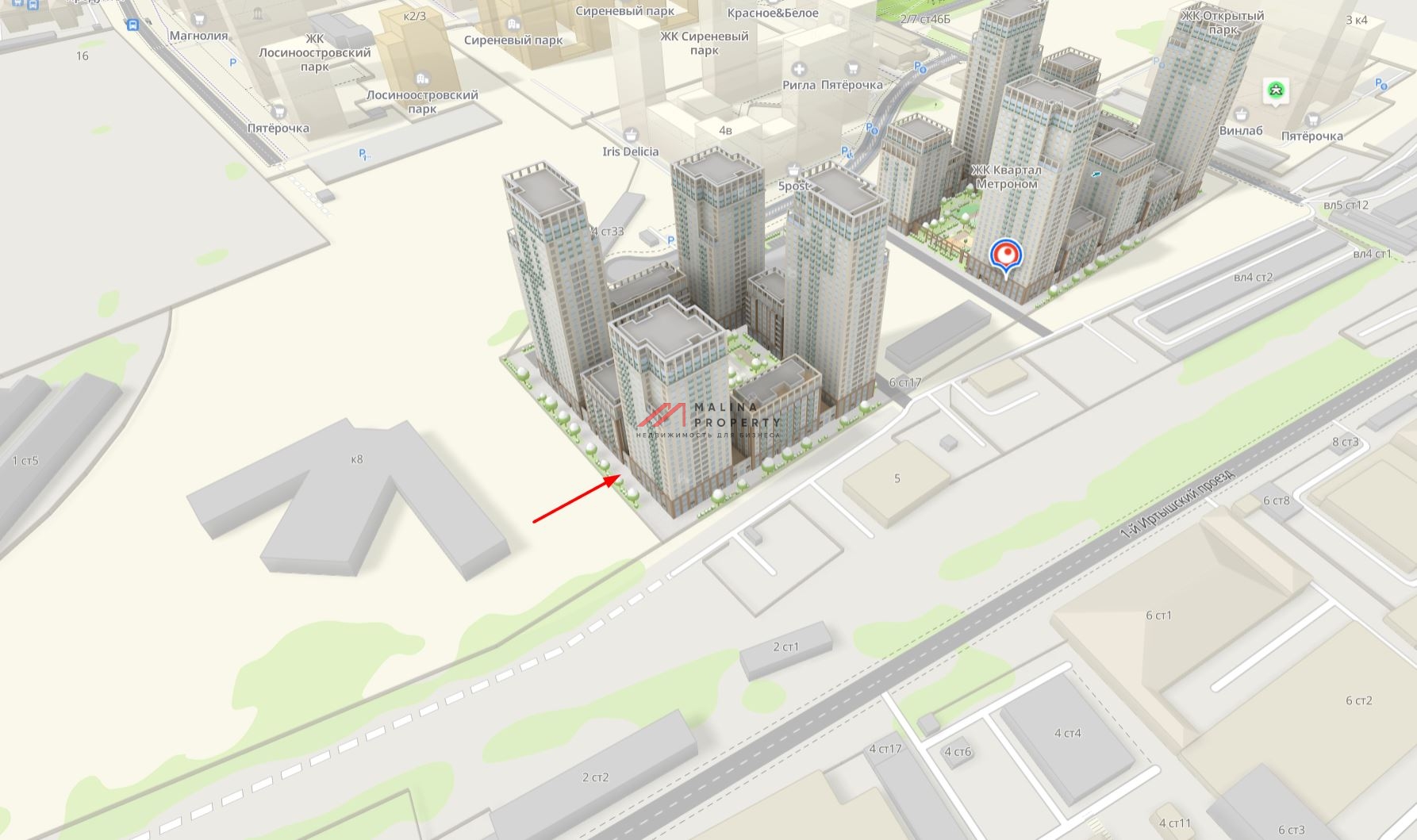 Продажа торгового помещения в ЖК «Квартал Метроном»